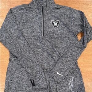 Nike Gray Raiders Quarter-Zip Pullover